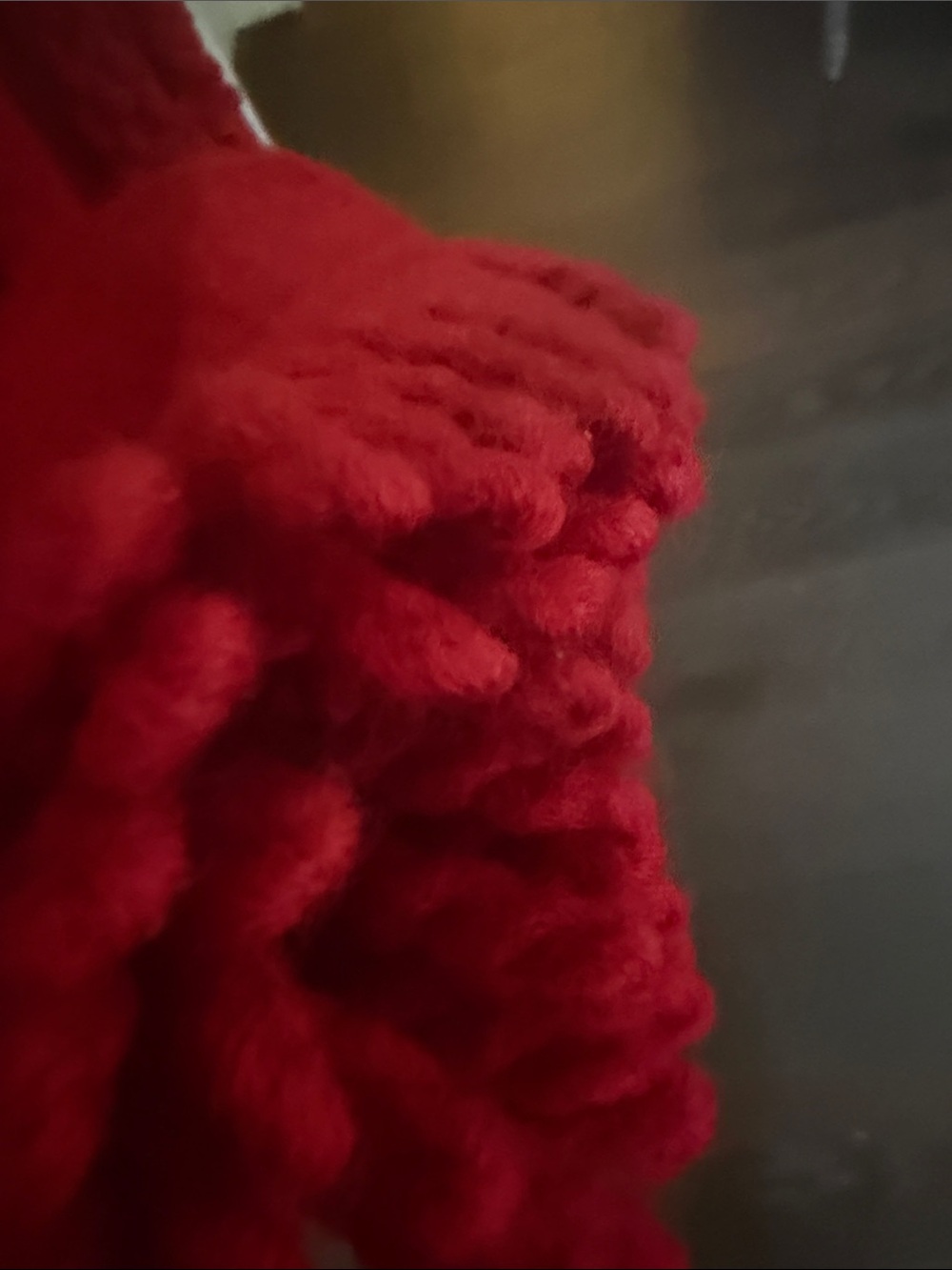 Talbots Red Ruffle-Trim Wool Cardigan - Picture 5 of 15